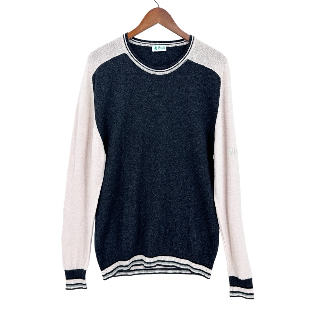 PRINGLE OF SCOTLAND 100% Lambswool Sweater Knit Made in Scotland